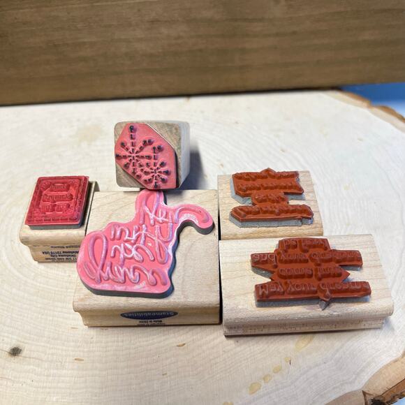 Rubber Stamps: Mixed Lot of 5 - Picture 3 of 4